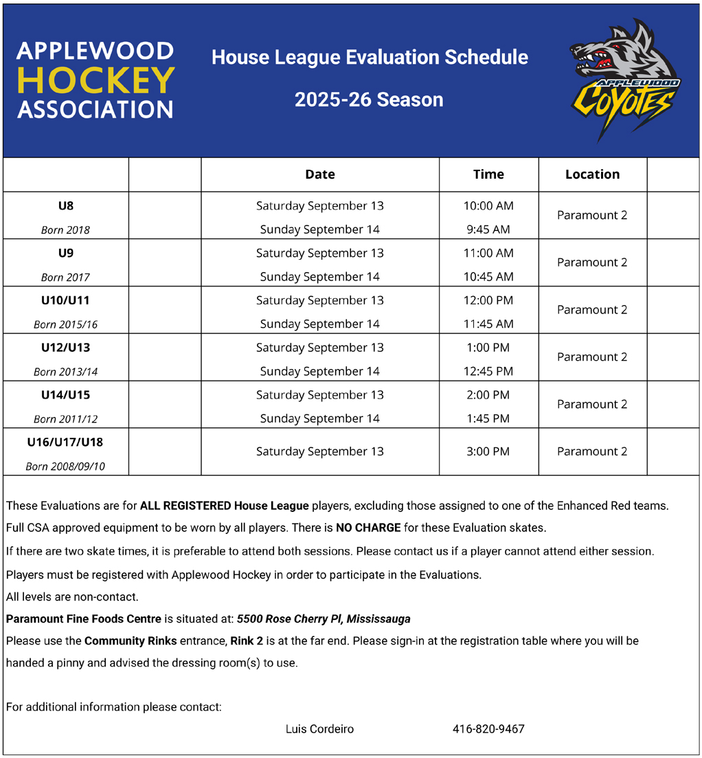 House League Evaluations